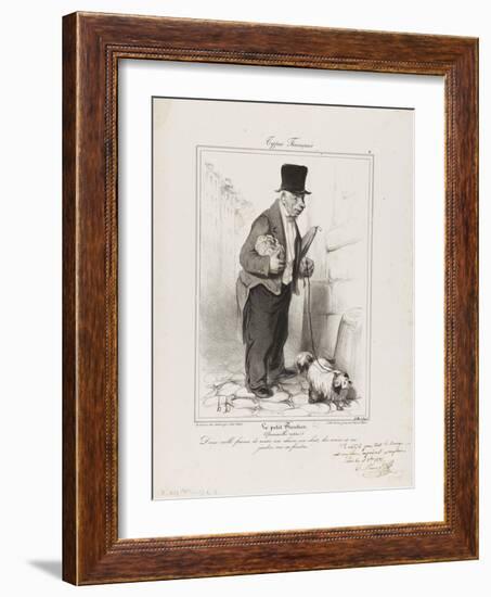 French Types: the Man with Small Private Income-Honore Daumier-Framed Giclee Print