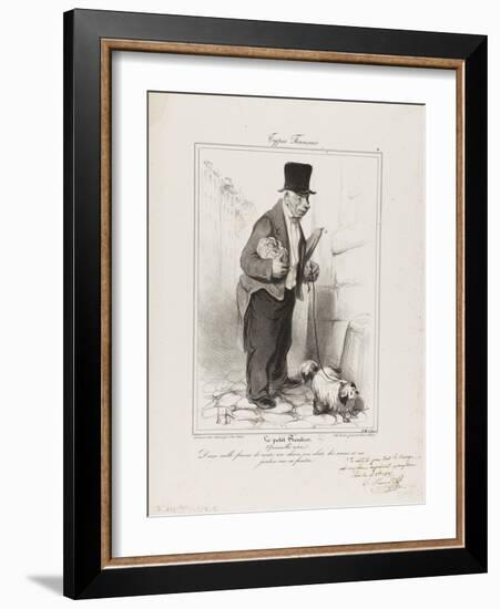 French Types: the Man with Small Private Income-Honore Daumier-Framed Giclee Print