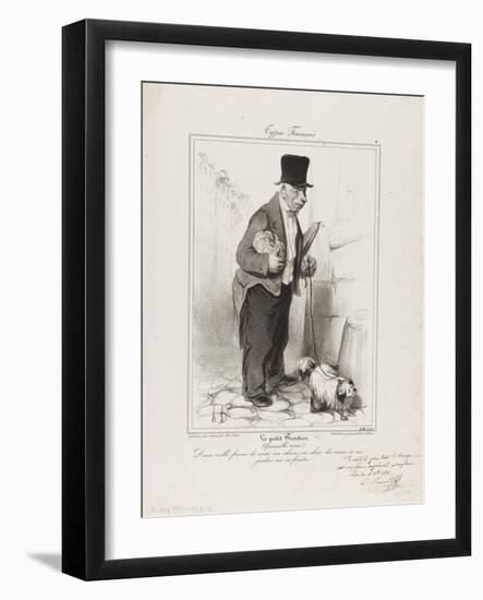 French Types: the Man with Small Private Income-Honore Daumier-Framed Giclee Print