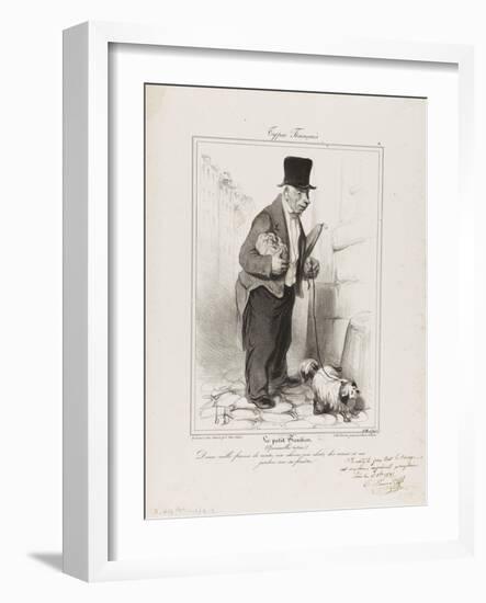 French Types: the Man with Small Private Income-Honore Daumier-Framed Giclee Print