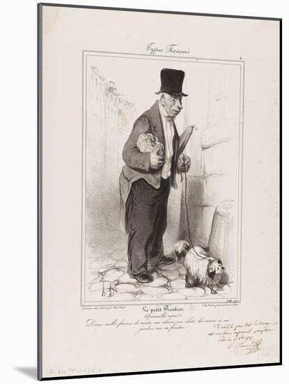 French Types: the Man with Small Private Income-Honore Daumier-Mounted Giclee Print