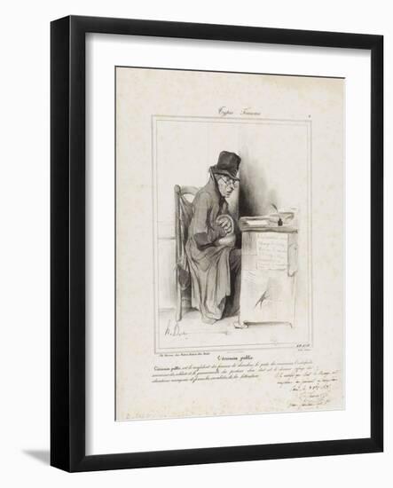 French Types: the Public Writer-Honore Daumier-Framed Giclee Print
