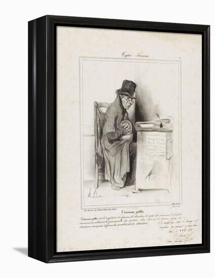 French Types: the Public Writer-Honore Daumier-Framed Premier Image Canvas
