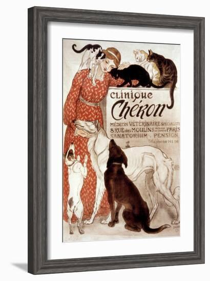 French Veterinary Clinic-Théophile Alexandre Steinlen-Framed Giclee Print