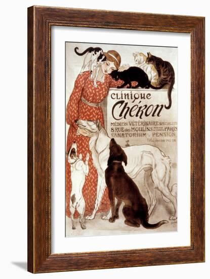 French Veterinary Clinic-Théophile Alexandre Steinlen-Framed Giclee Print