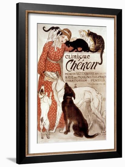 French Veterinary Clinic-Théophile Alexandre Steinlen-Framed Giclee Print