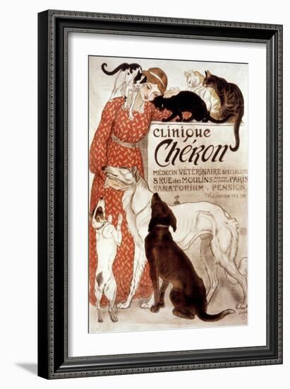 French Veterinary Clinic-Théophile Alexandre Steinlen-Framed Giclee Print