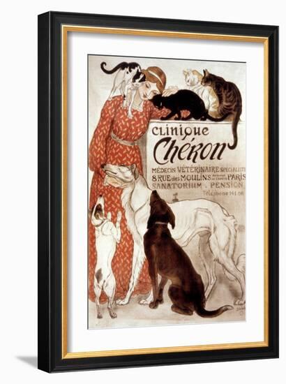 French Veterinary Clinic-Théophile Alexandre Steinlen-Framed Giclee Print