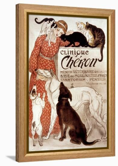 French Veterinary Clinic-Théophile Alexandre Steinlen-Framed Premier Image Canvas