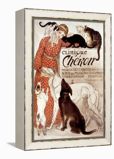 French Veterinary Clinic-Théophile Alexandre Steinlen-Framed Premier Image Canvas