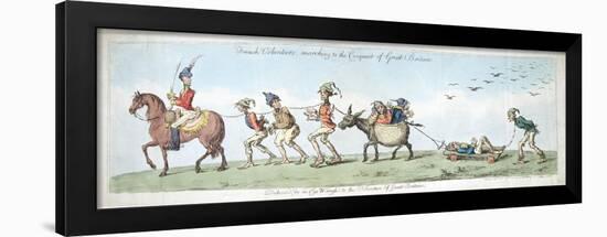 French Volunteers, Marching to the Conquest of Great Britain, Published by Hannah Humphrey in 1799-James Gillray-Framed Giclee Print