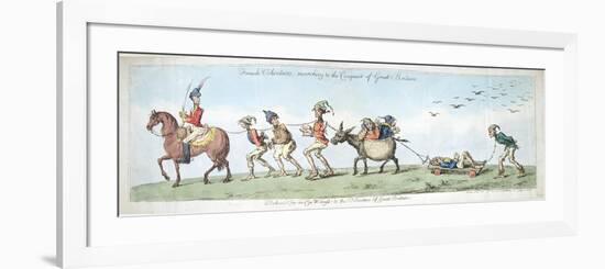 French Volunteers, Marching to the Conquest of Great Britain, Published by Hannah Humphrey in 1799-James Gillray-Framed Giclee Print