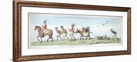 French Volunteers, Marching to the Conquest of Great Britain, Published by Hannah Humphrey in 1799-James Gillray-Framed Giclee Print