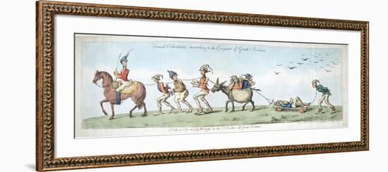 French Volunteers, Marching to the Conquest of Great Britain, Published by Hannah Humphrey in 1799-James Gillray-Framed Giclee Print