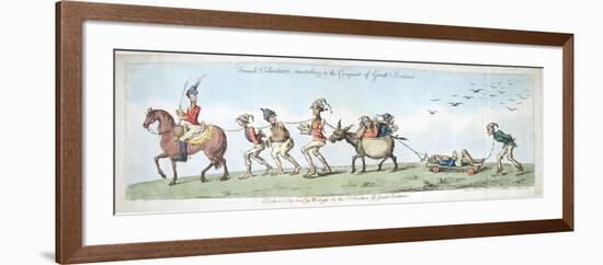 French Volunteers, Marching to the Conquest of Great Britain, Published by Hannah Humphrey in 1799-James Gillray-Framed Giclee Print