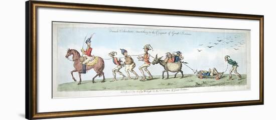 French Volunteers, Marching to the Conquest of Great Britain, Published by Hannah Humphrey in 1799-James Gillray-Framed Giclee Print