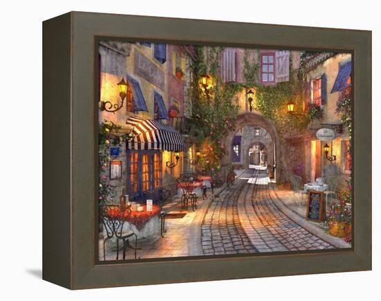 French Walkway (Variant 1)-Dominic Davison-Framed Stretched Canvas