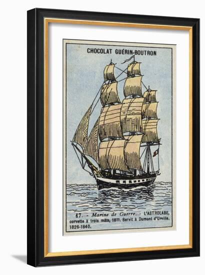 French Warship Astrolabe, 1811-null-Framed Giclee Print