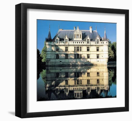 French Water Chateau-null-Framed Art Print