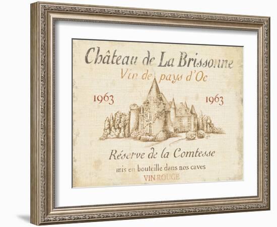 French Wine Label I Cream-Daphne Brissonnet-Framed Art Print