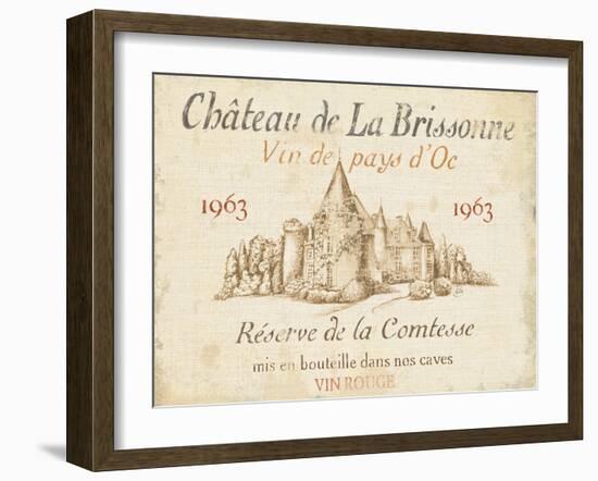 French Wine Label I Cream-Daphne Brissonnet-Framed Art Print