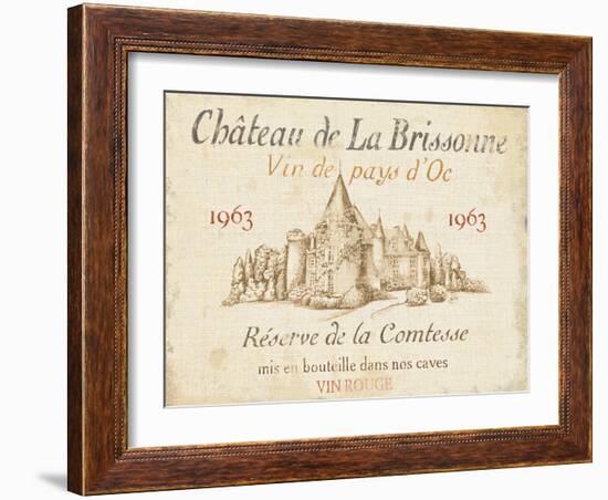 French Wine Label I Cream-Daphne Brissonnet-Framed Art Print