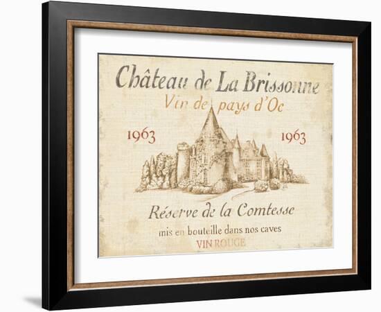 French Wine Label I Cream-Daphne Brissonnet-Framed Art Print