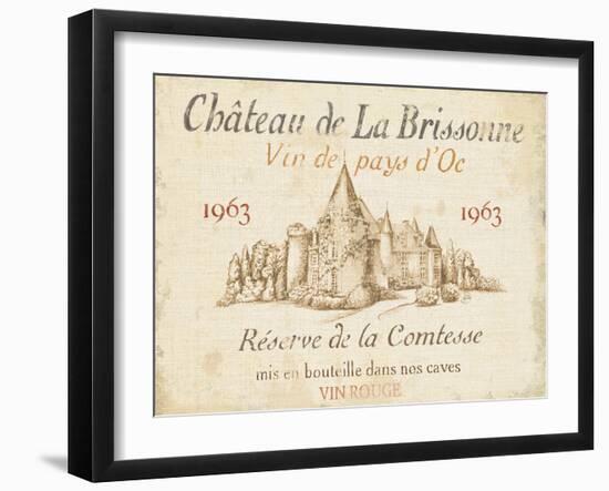 French Wine Label I Cream-Daphne Brissonnet-Framed Art Print