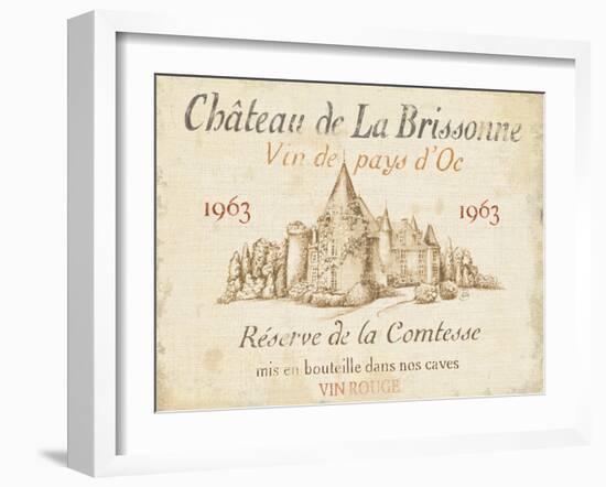 French Wine Label I Cream-Daphne Brissonnet-Framed Art Print