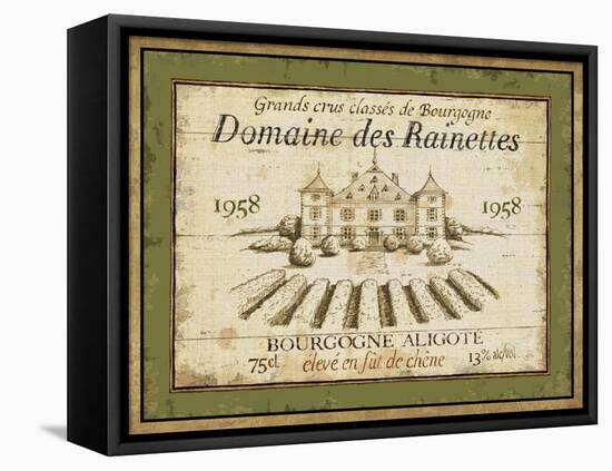 French Wine Label III-Daphne Brissonnet-Framed Stretched Canvas