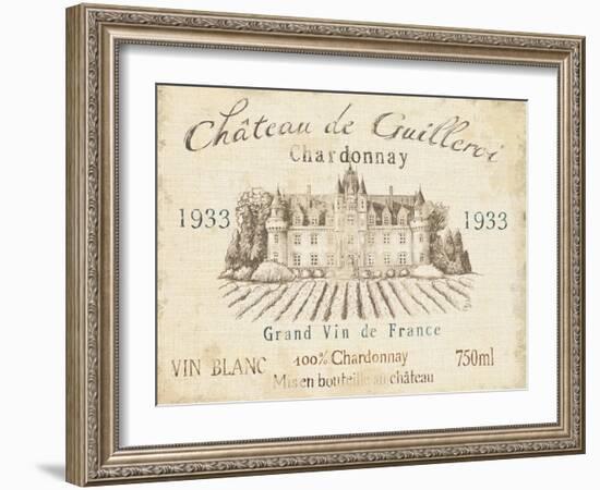 French Wine Label IV Cream-Daphne Brissonnet-Framed Art Print