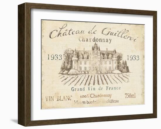 French Wine Label IV Cream-Daphne Brissonnet-Framed Art Print