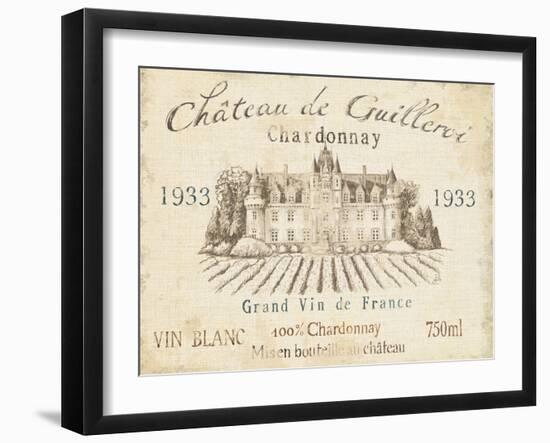 French Wine Label IV Cream-Daphne Brissonnet-Framed Art Print