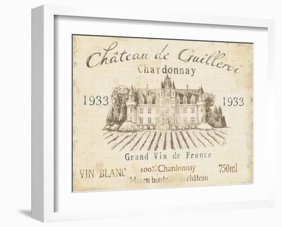 French Wine Label IV Cream-Daphne Brissonnet-Framed Art Print