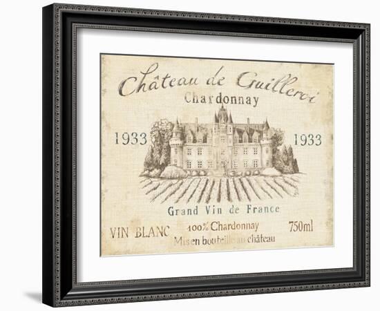 French Wine Label IV Cream-Daphne Brissonnet-Framed Art Print