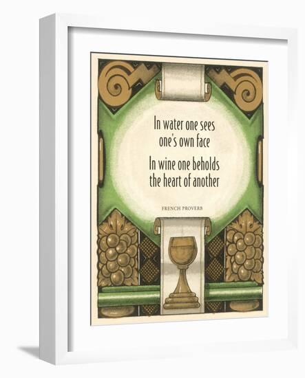 French Wine Proverb-null-Framed Art Print