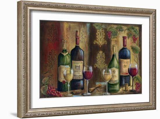 French Wine Tasting-Marilyn Dunlap-Framed Art Print