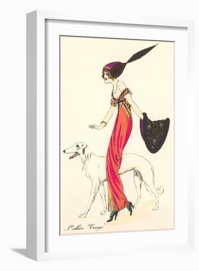French Women's Art Deco Fashion, Borzoi-Found Image Press-Framed Giclee Print