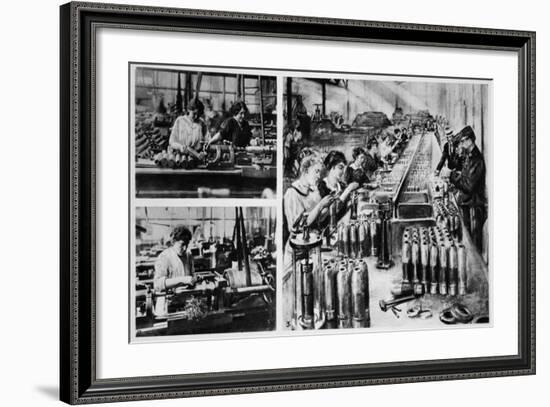 French Women's Share in the Making of Munitions-null-Framed Giclee Print