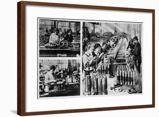 French Women's Share in the Making of Munitions-null-Framed Giclee Print