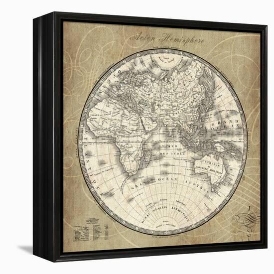 French World Map II-Sue Schlabach-Framed Stretched Canvas