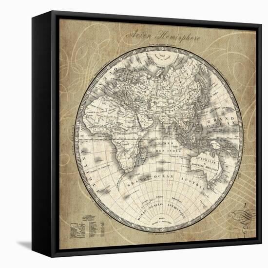 French World Map II-Sue Schlabach-Framed Stretched Canvas