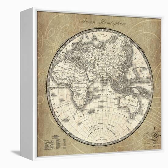 French World Map II-Sue Schlabach-Framed Stretched Canvas