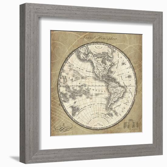 French World Map III-Sue Schlabach-Framed Art Print