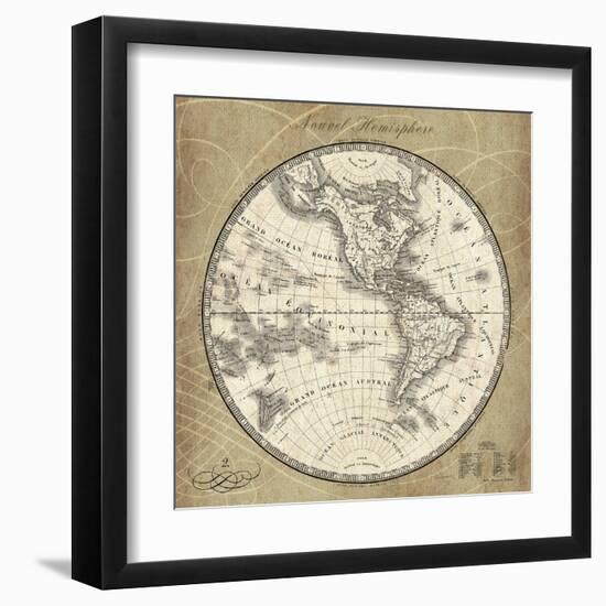 French World Map III-Sue Schlabach-Framed Art Print