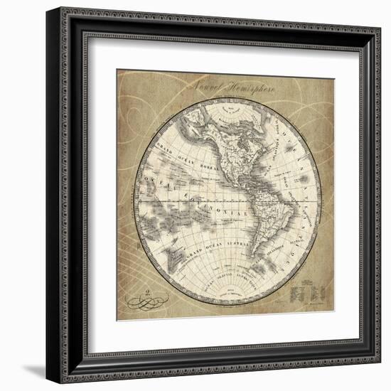 French World Map III-Sue Schlabach-Framed Art Print