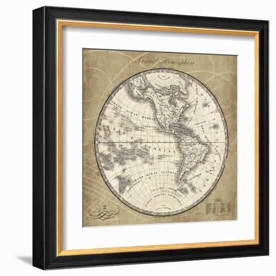 French World Map III-Sue Schlabach-Framed Art Print