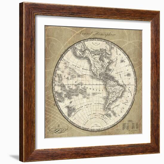 French World Map III-Sue Schlabach-Framed Premium Giclee Print