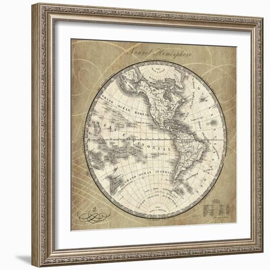 French World Map III-Sue Schlabach-Framed Art Print