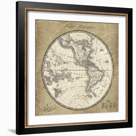 French World Map III-Sue Schlabach-Framed Art Print